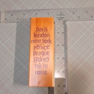Around the World Rubber Stamp